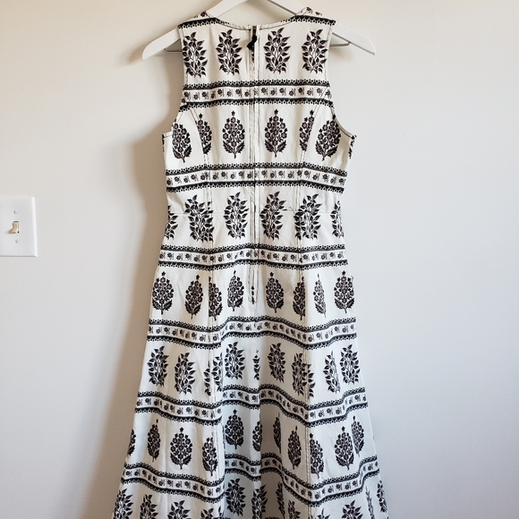 Anthropologie Woodblock Floral Sleeveless Dress 8 - Picture 10 of 13